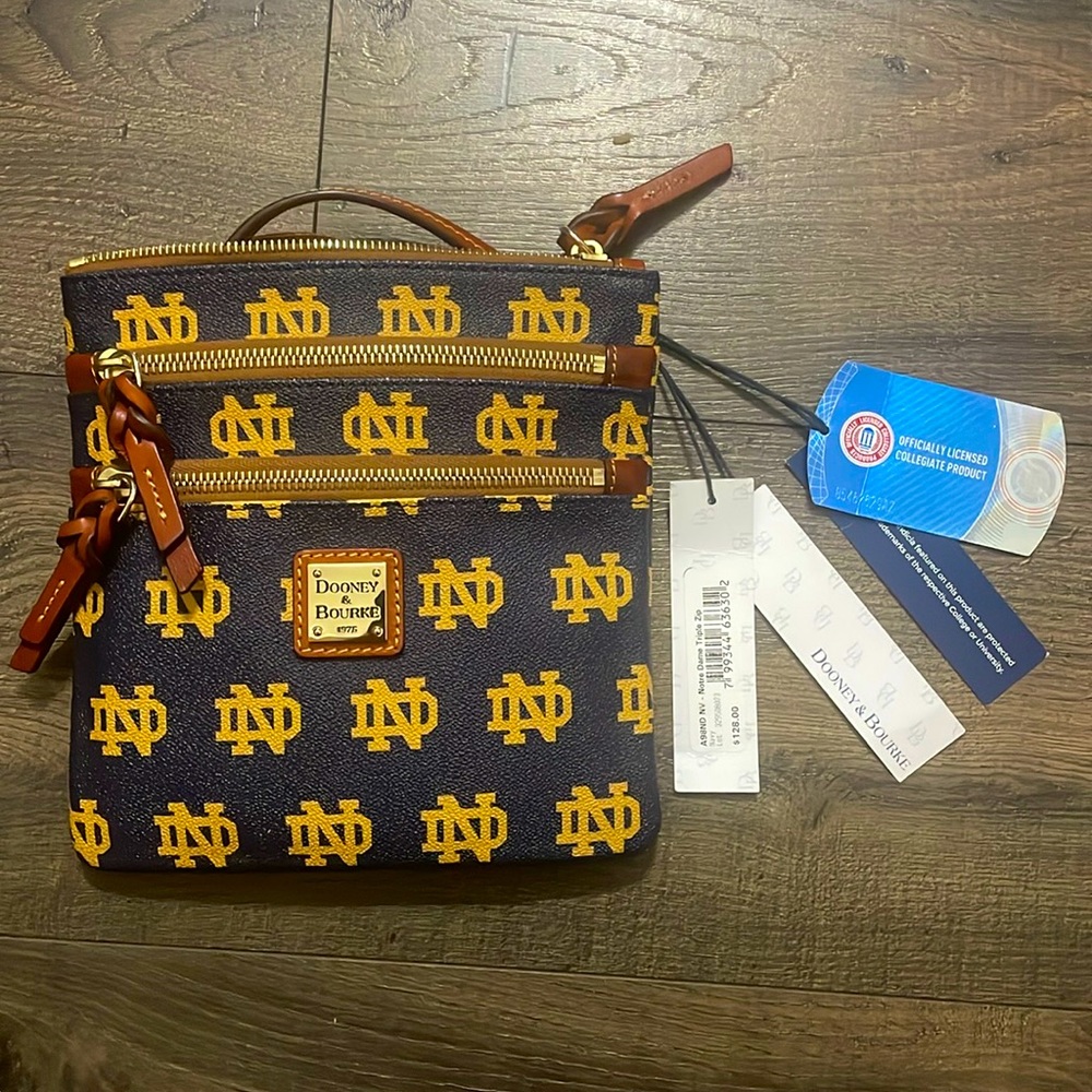 COPY - NWT Dooney & Bourke Notre Dame triple Zip Crossbody Bag